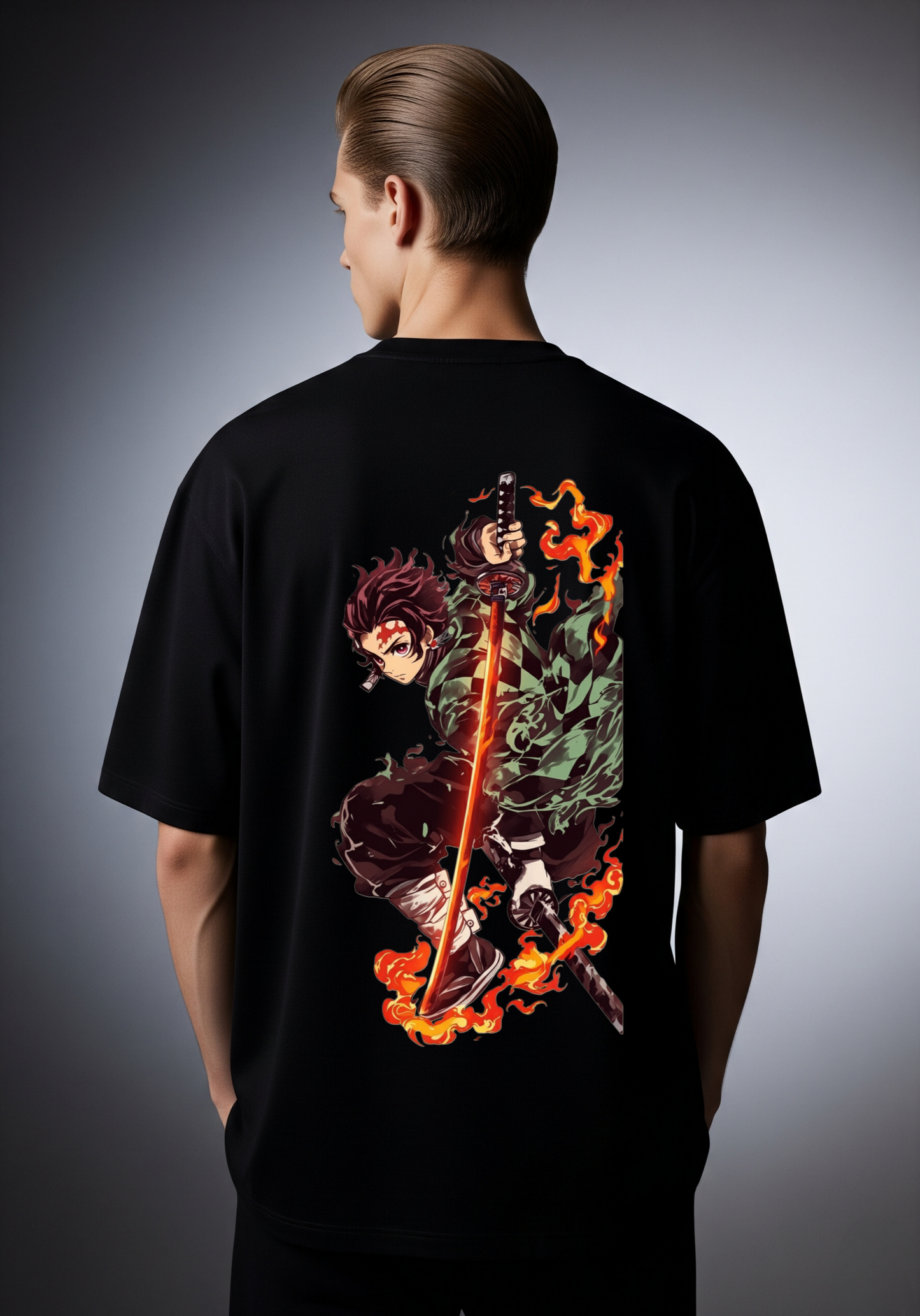 Tanjiro Kamado Flame Blade T-Shirt – Epic Anime Streetwear