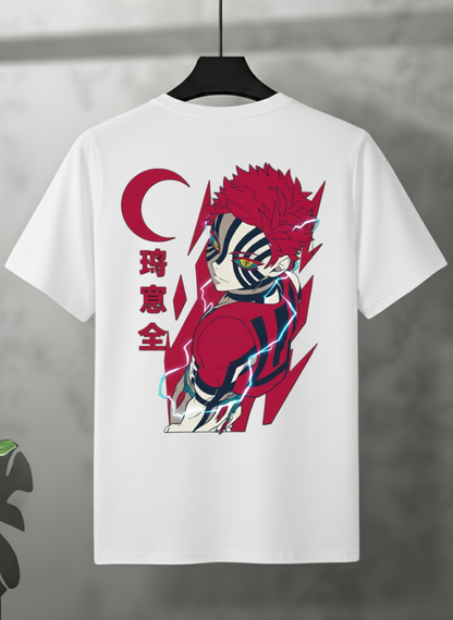 Akaza Crescent Moon Demon Slayer T-Shirt – Bold Anime Streetwear